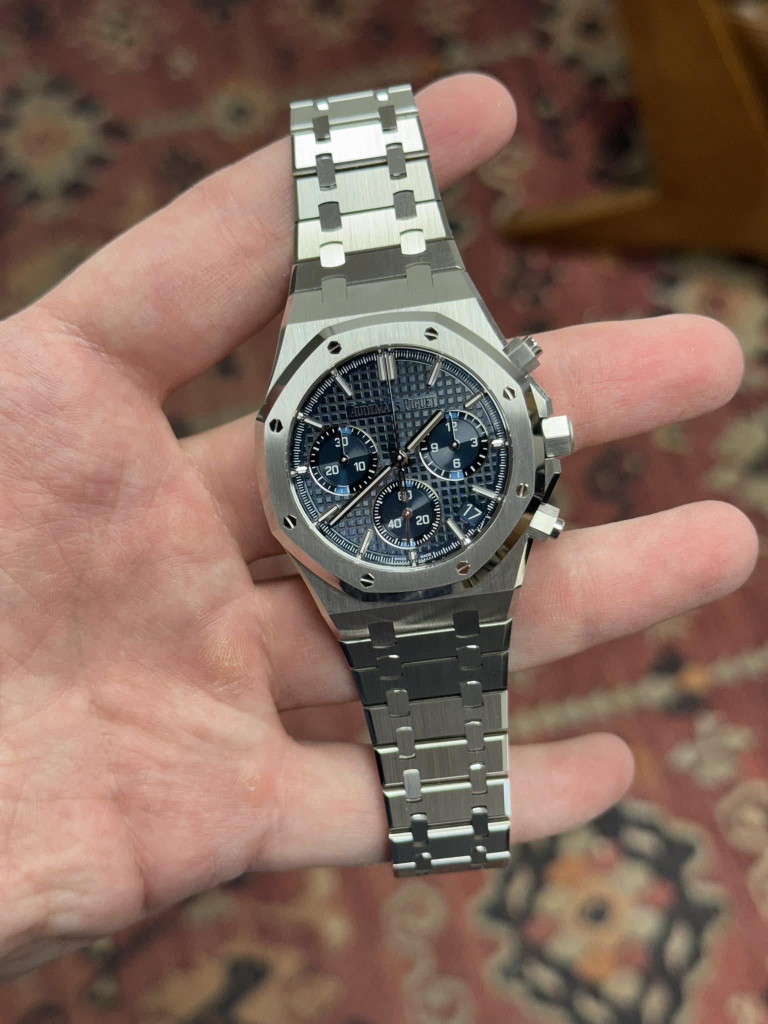 AP blue dial 41mm silver